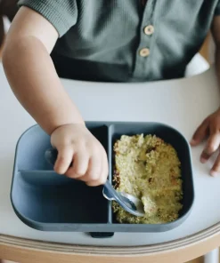 Online Assiette Compartimentee Silicone Mineral Couverts, Vaisselle Et Bavoirs