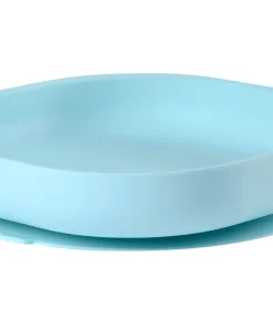 Hot Assiette Silicone Ventouse Light Blue Couverts, Vaisselle Et Bavoirs