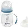 Outlet Biberon D'Apprentissage 2 En 1 210 Ml Windy Blue Couverts, Vaisselle Et Bavoirs