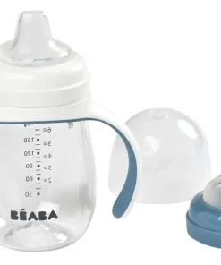 Outlet Biberon D'Apprentissage 2 En 1 210 Ml Windy Blue Couverts, Vaisselle Et Bavoirs