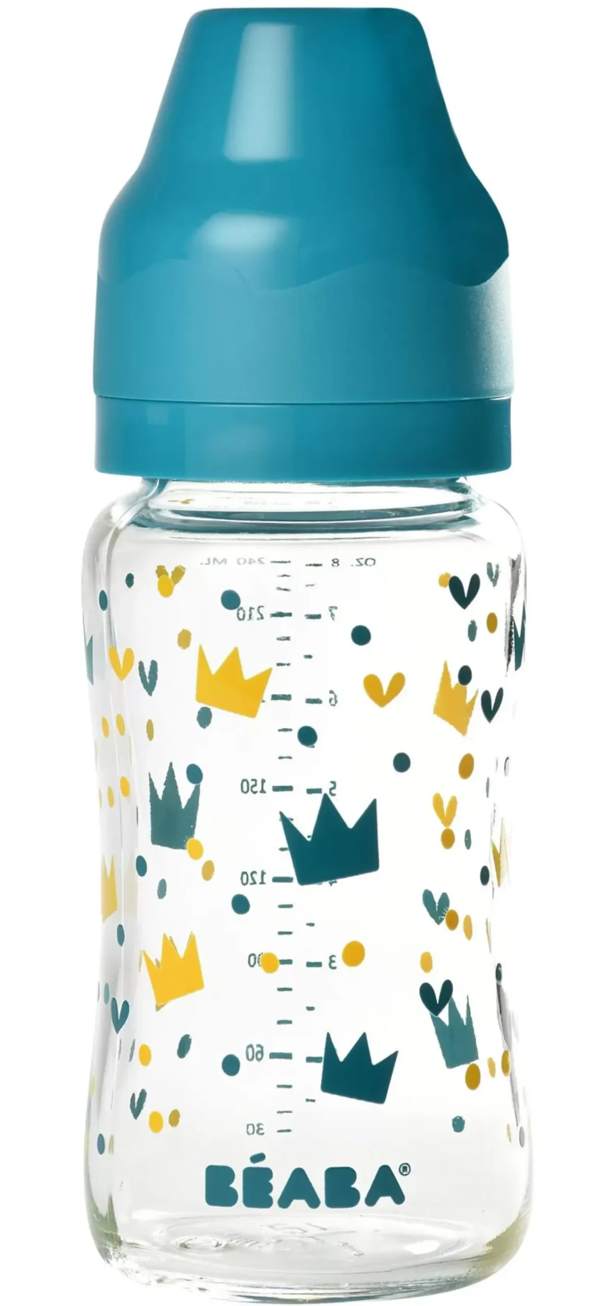 Online Biberon Verre Col Large 240Ml Blue Biberons Et Accessoires