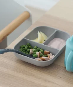 Sale Coffret D'Apprentissage Silicone + Tasse Blue Couverts, Vaisselle Et Bavoirs