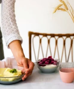 Discount Coffret Repas Verre Eucalyptus Couverts, Vaisselle Et Bavoirs