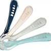 Lot 4 Cuilleres 2Eme Age Silicone Blue Couverts, Vaisselle Et Bavoirs