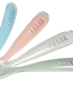 Clearance Lot 4 Cuilleres 1Er Age Silicone Eucaplyptus Couverts, Vaisselle Et Bavoirs