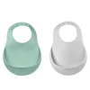 Outlet Lot De 2 Bavoirs Silicone Light Mist/Sage Green Couverts, Vaisselle Et Bavoirs