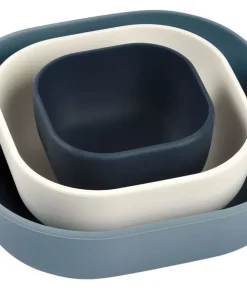 Outlet Lot De 3 Bols Silicone Gigogne Night Blue Goûter Sain