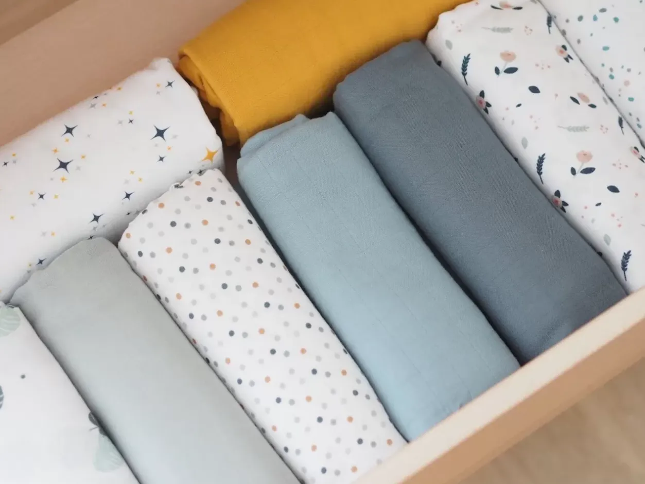 Clearance Lot De 2 Langes Xxl En Coton Mirage Grey/Jungle Emmaillotage