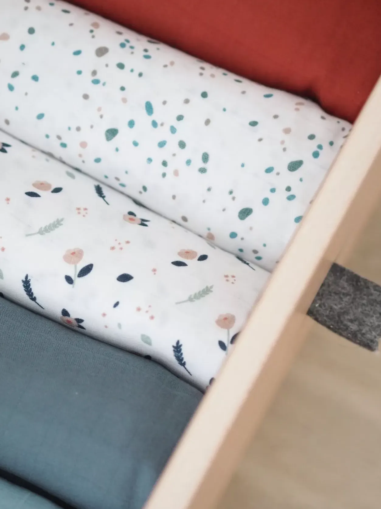 Lot De 2 Langes Xxl En Coton Stormy Weather/Spring Flower Emmaillotage