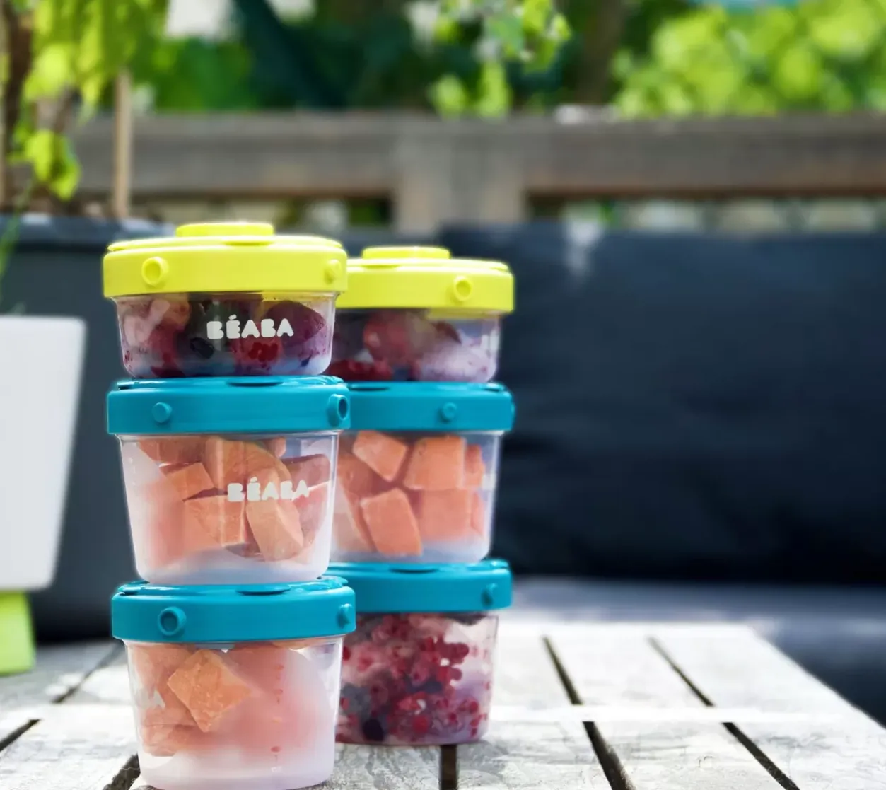 Outlet Lot De 6 Portions Clip 2Eme Age 200 Ml Neon Pots De Conservation