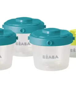 New Lot De 6 Portions Clip 1Er Age 60 Et 120 Ml Neon Pots De Conservation