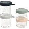 Hot Lot De 4 Portions Verre - Eucalyptus Pots De Conservation