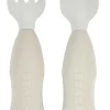 Discount Lot De 2 Pre-Couverts Inox Velvet Grey Couverts, Vaisselle Et Bavoirs