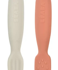 Online Lot De 2 Pre-Cuillere Silicone Terracotta / Velvet Grey Couverts, Vaisselle Et Bavoirs