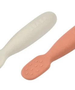 Online Lot De 2 Pre-Cuillere Silicone Terracotta / Velvet Grey Couverts, Vaisselle Et Bavoirs