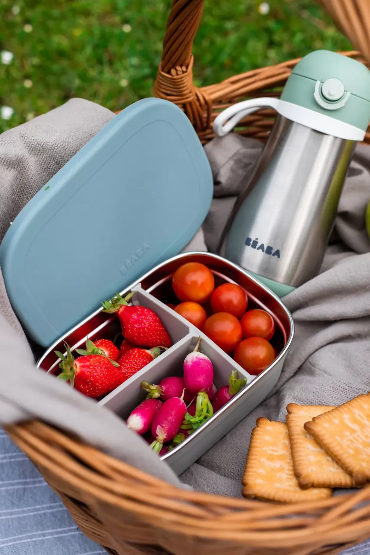 Lunch Box Baltic Blue Couverts, Vaisselle Et Bavoirs