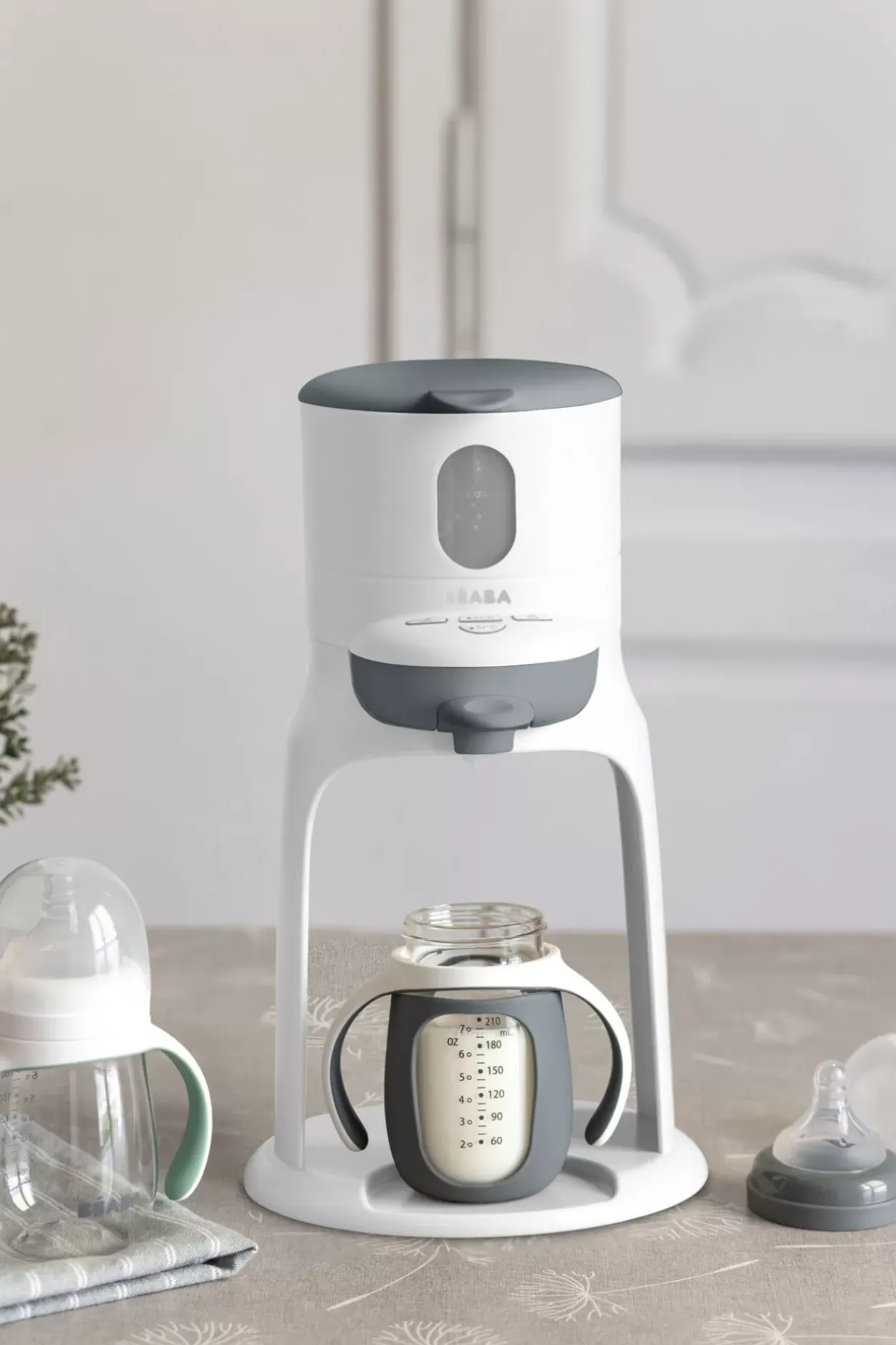 Hot Preparateur De Biberon Bib'Expresso® White-Grey Chauffe-Biberon Et Préparateurs