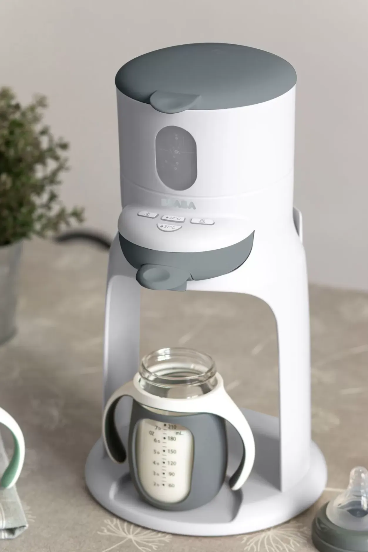 Hot Preparateur De Biberon Bib'Expresso® White-Grey Chauffe-Biberon Et Préparateurs