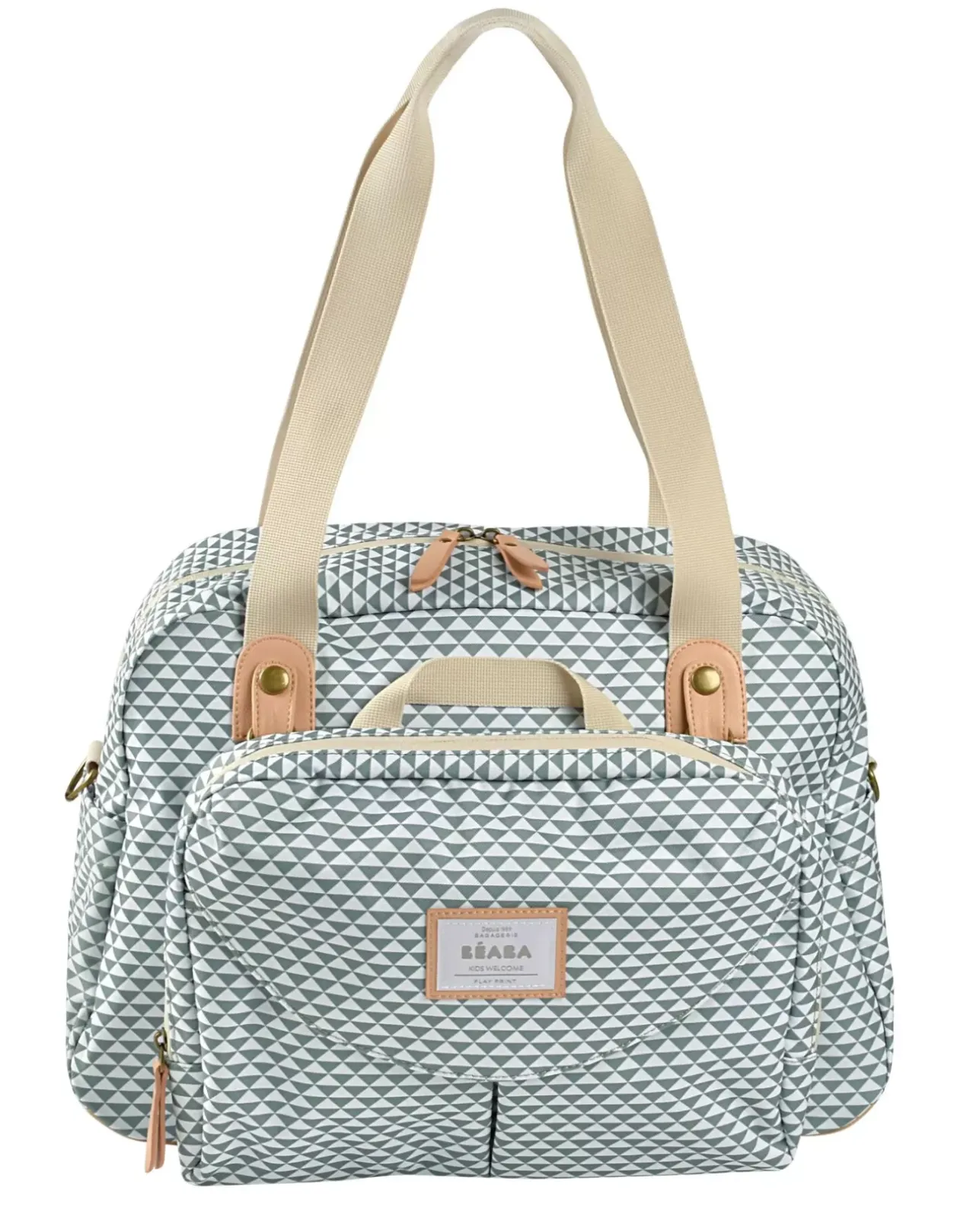 New Sac A Langer Geneve Ii Play Print Sage Green Sacs À Langer