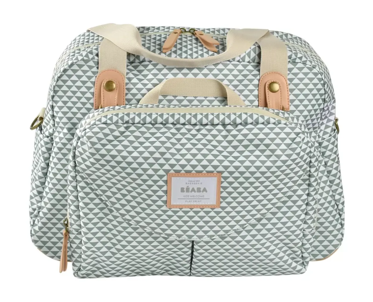 New Sac A Langer Geneve Ii Play Print Sage Green Sacs À Langer