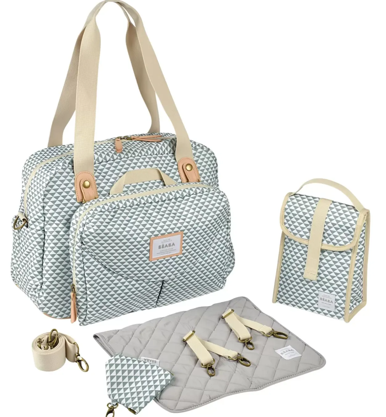 New Sac A Langer Geneve Ii Play Print Sage Green Sacs À Langer