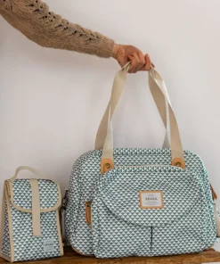 New Sac A Langer Geneve Ii Play Print Sage Green Sacs À Langer