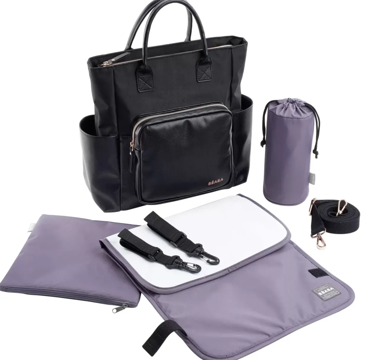 Sale Sac Kyoto Black/Pink Gold Sacs À Langer