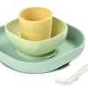 Discount Set Vaisselle Silicone 4 Pieces Yellow Couverts, Vaisselle Et Bavoirs