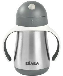 New Tasse Paille Inox 250 Ml Mineral Grey Couverts, Vaisselle Et Bavoirs