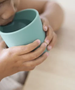 New Verre Silicone Sage Green Couverts, Vaisselle Et Bavoirs